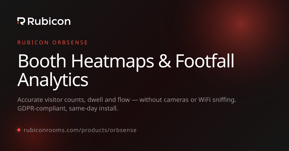 Booth Heatmaps & Footfall Analytics — Rubicon Orbsense | Rubicon Digital